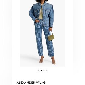 ALEXANDER WANG BONDED OVERSIZED DENIM TRUCKER JACKET